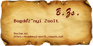 Bogdányi Zsolt névjegykártya